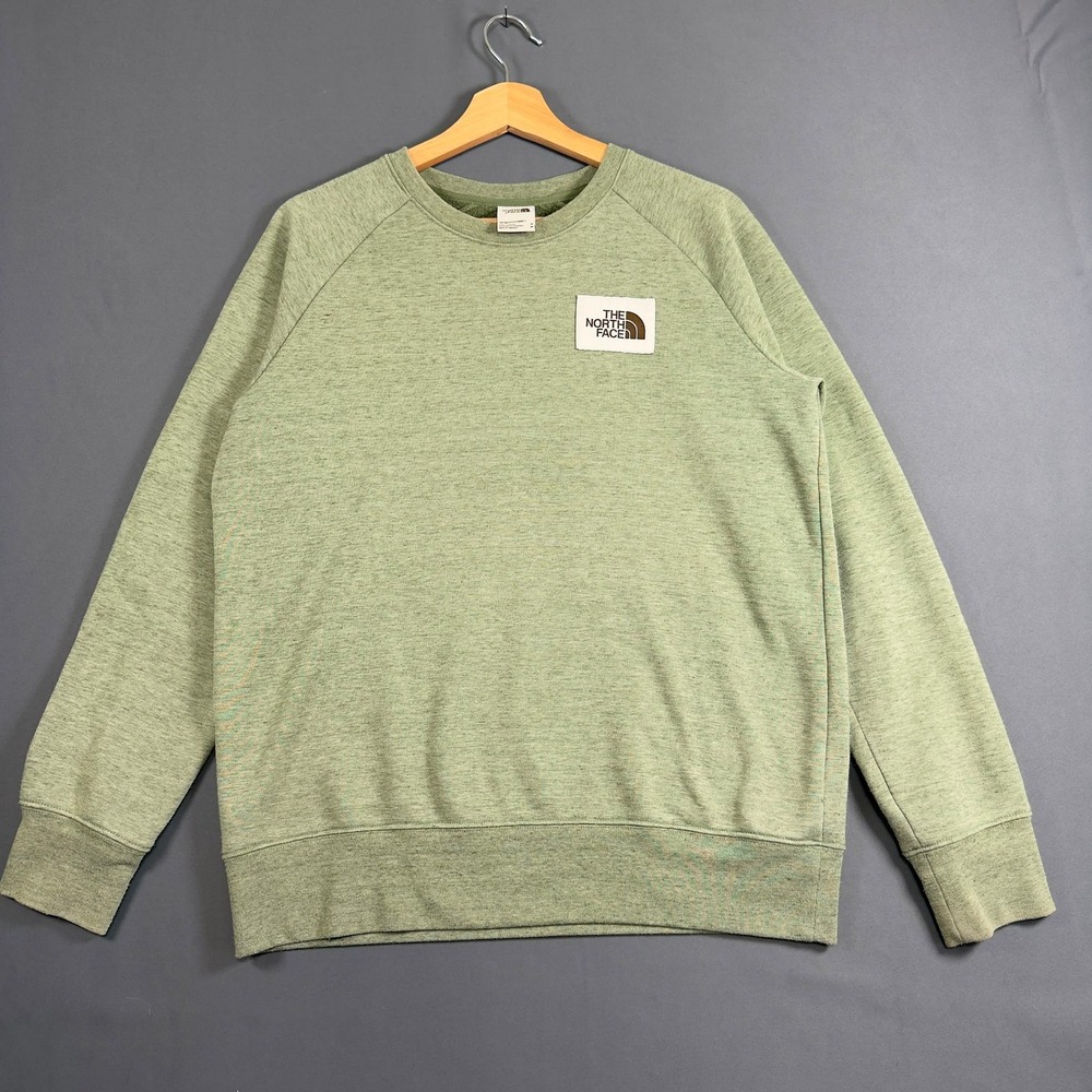 The North Face Crewneck Sweatshirt Women's Medium Heather Sage Green Pullover